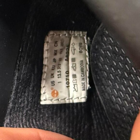 Black Timberland Boot Lace Up Sneakers Boys Size 1 - Picture 6 of 6